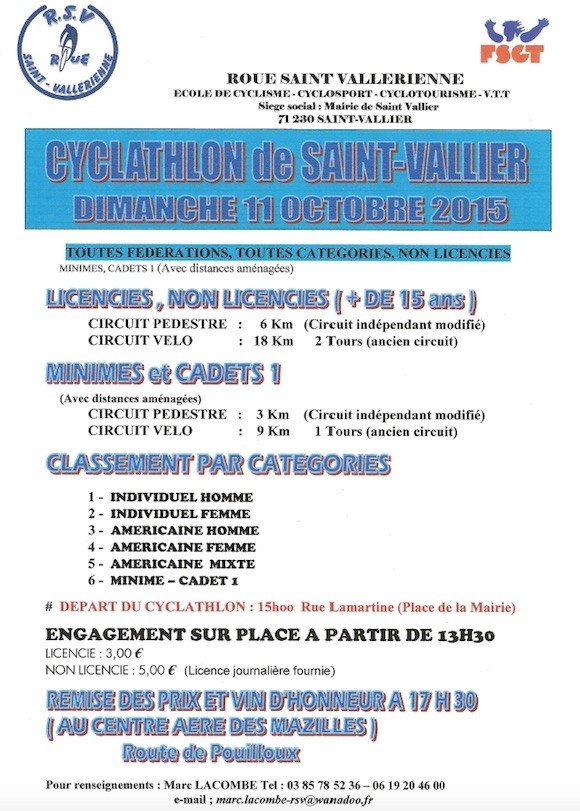 Cyclathlon de Saint Vallier 2015